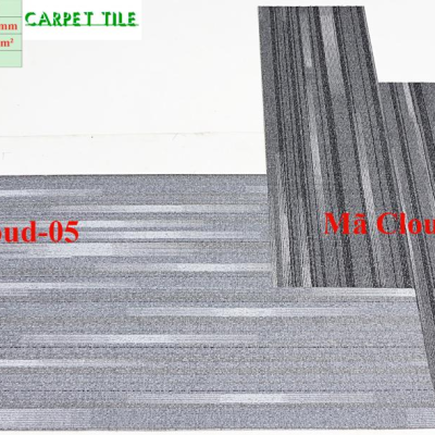 Thảm tấm đế cao su pvc mã Cloud